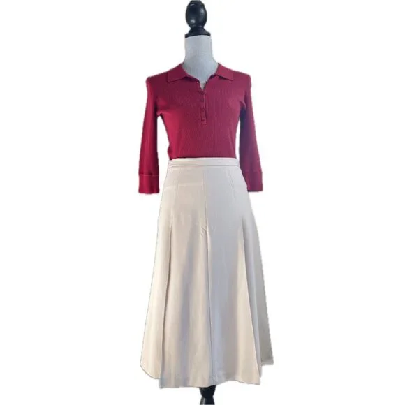 I.N.C. Red Pull Over Sweater Cropped Size Medium - Picture 2 of 5